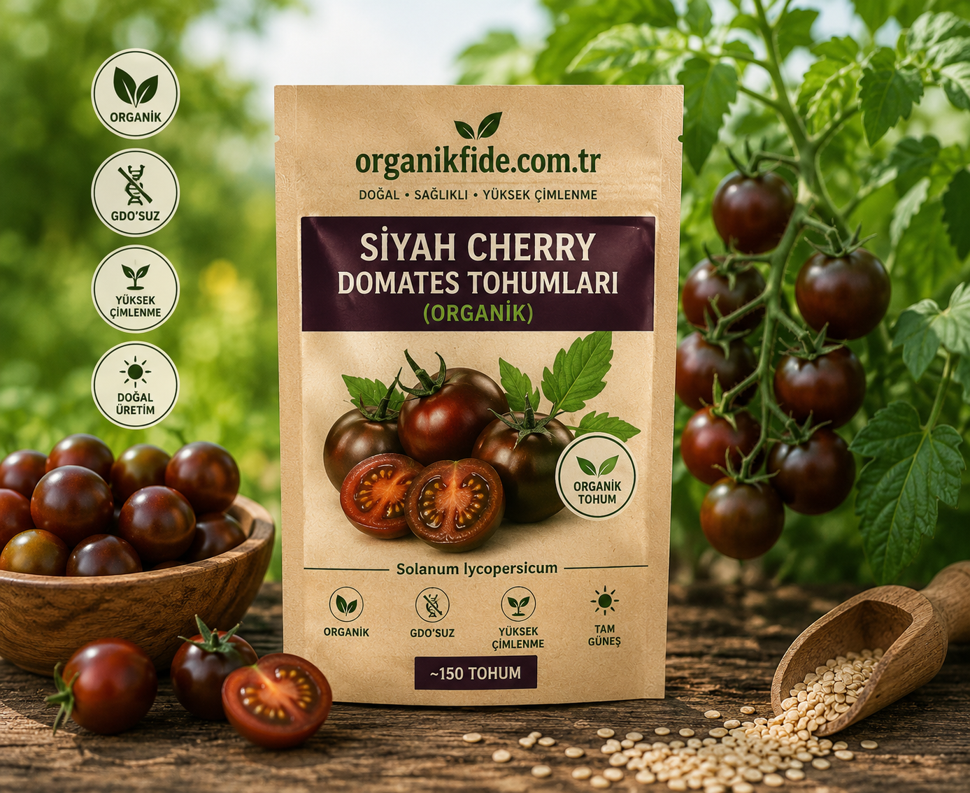 Organik Cherry Domates Tohumları